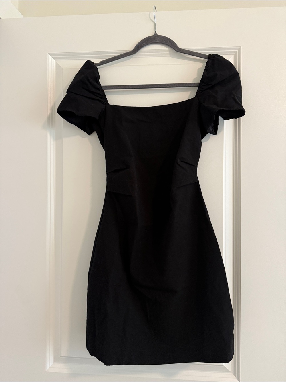 Zara Black Puff Sleeve Mini Dress